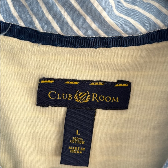 Striped Blue Cotton Button Down Shirt (men’s) - Picture 3 of 3